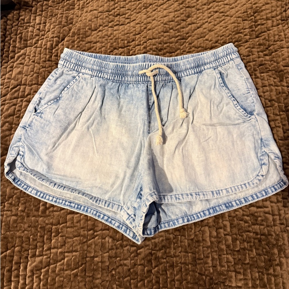 Aerie Light Wash Women's Drawstring Shorts